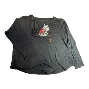 NWT HUE Women’s 3X Black French Bulldog Graphic Tee + Headband Lounge Set Plus